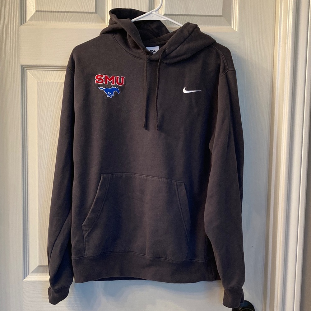 Nike Black Hoodie with SMU Embroidery